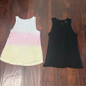 American Eagle Soft & Sexy Tank Tops XS and Small Bundle Black Multicolor Ribbed